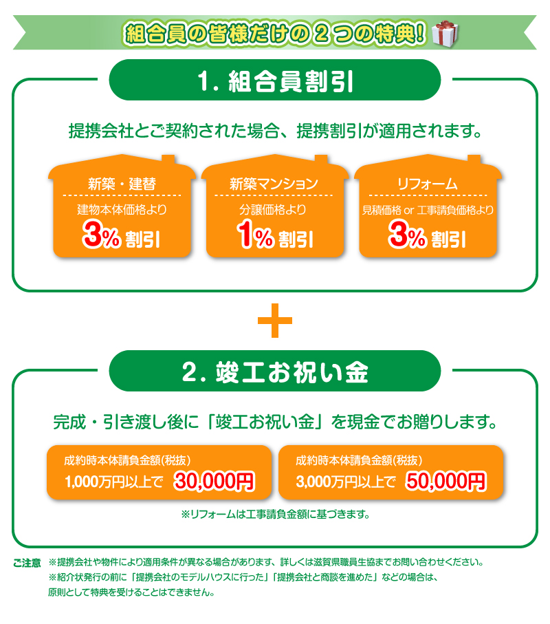 組合員の皆様だけの特典