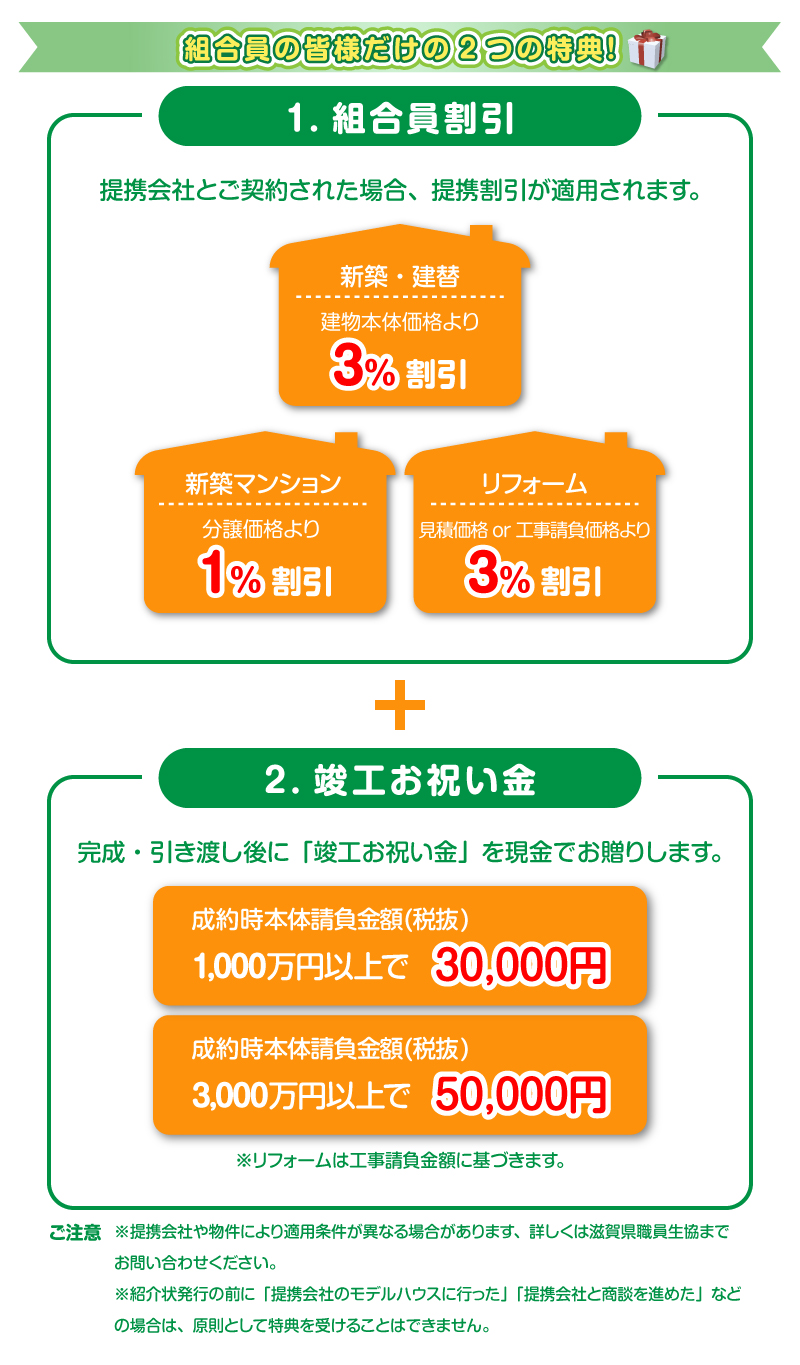 組合員の皆様だけの特典